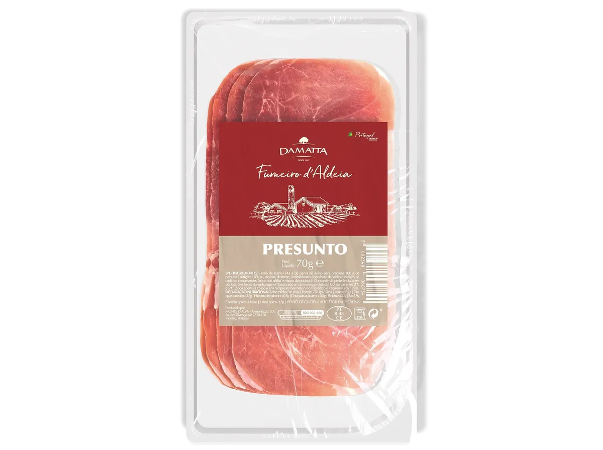 Presunto Damatta fatiado sabor português 70 g
