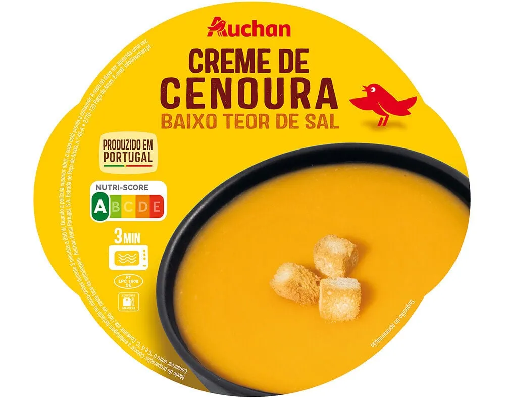 Creme de cenoura Auchan 800 g