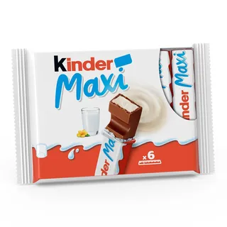 Chocolate maxi 6 barritas, embalagem de 130g Kinder