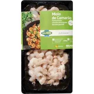 Miolo de Camarão 100/200 embalagem 250 g - Gelpeixe