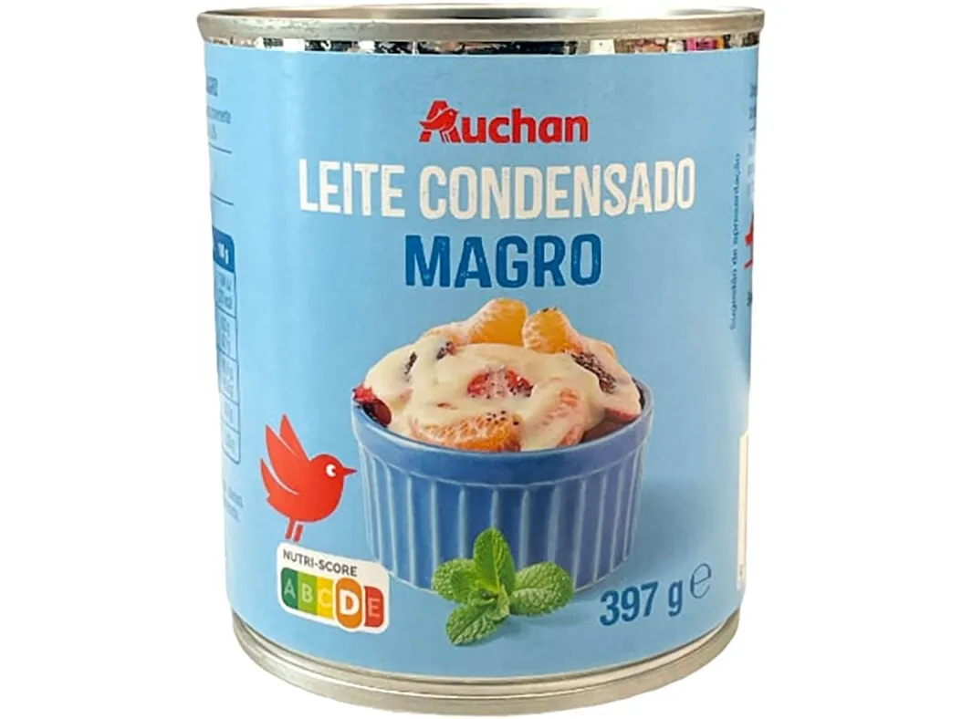 Leite Auchan condensado magro 397 g
