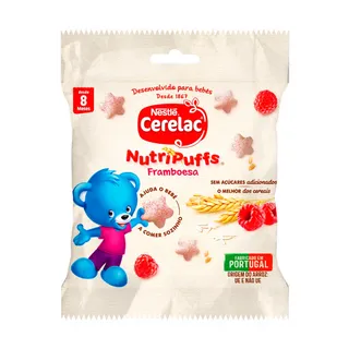 Snack Infantil Nutripuffs Sabor Framboesa Cerelac