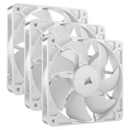 Ventoinha 120mm Corsair 2100RPM RS120 4 Pinos PWM Branca (Triple Pack)