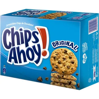 Bolachas, embalagem de 300g Chips Ahoy!