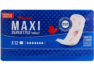 Pensos incontinência Auchan maxi c/bolsa 12un