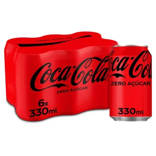 Refrigerante com gás zero, pack 6 x 0.33 l Coca-Cola