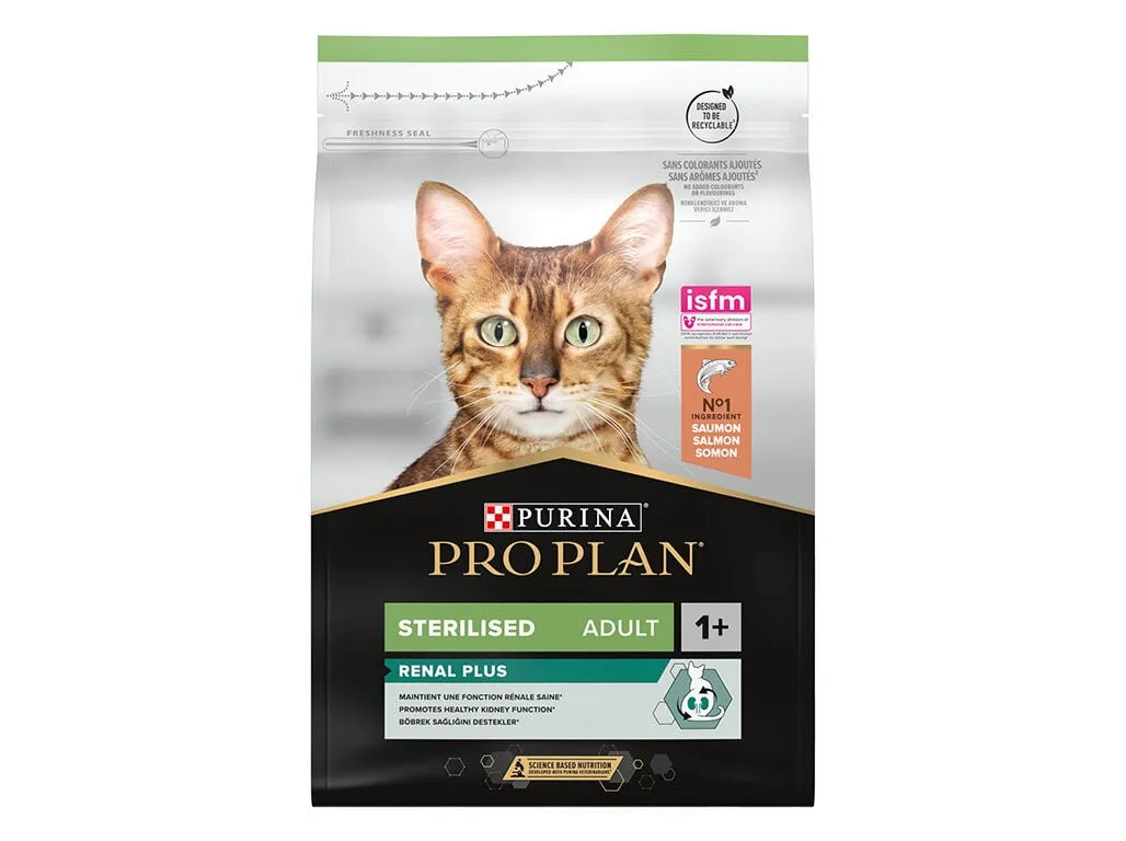 Ração para gato PRO PLAN esterilizado com salmão 3 kg