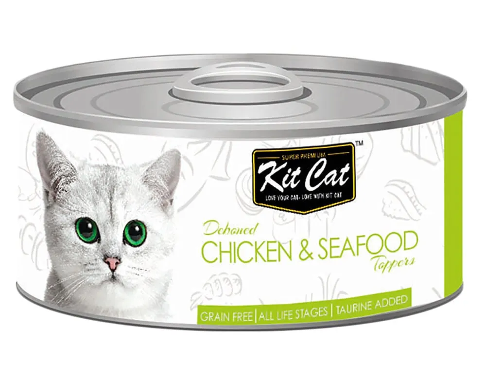 Comida húmida para gato Kitcat com frango e marisco 80 g
