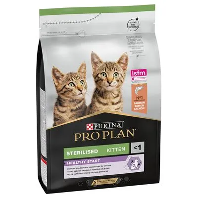 PURINA PRO PLAN Sterilised Kitten Healthy Start salmão 3 kg