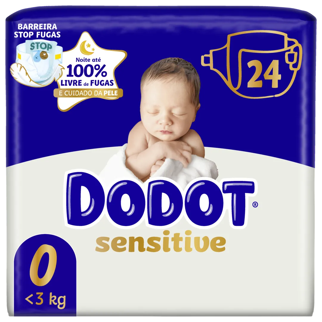 Fraldas Sensitive T0 < 3kg