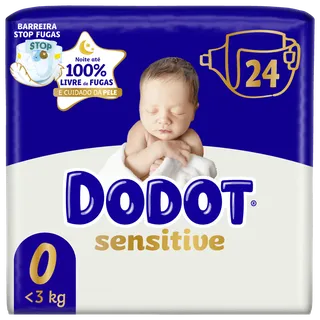 Fraldas Sensitive T0 < 3kg Dodot