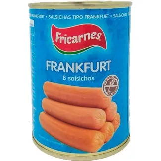 Salsichas Frankfurt 8 unidades embalagem 170 g - Fricarnes