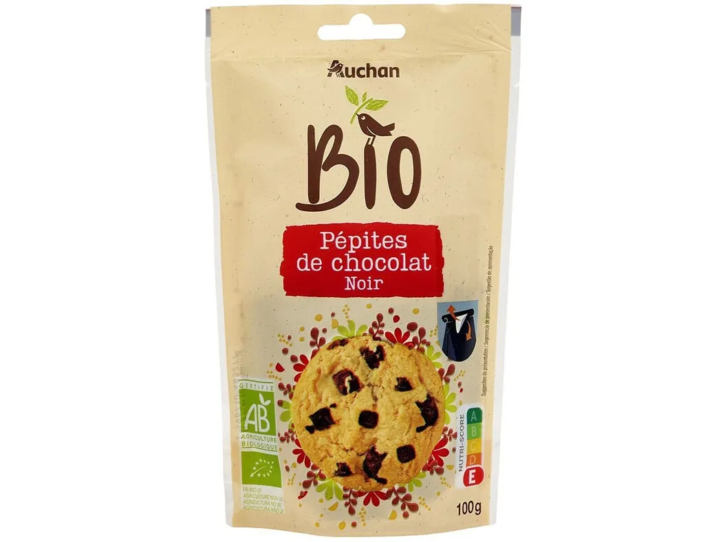 Pepitas de chocolate Auchan BIO 100 g
