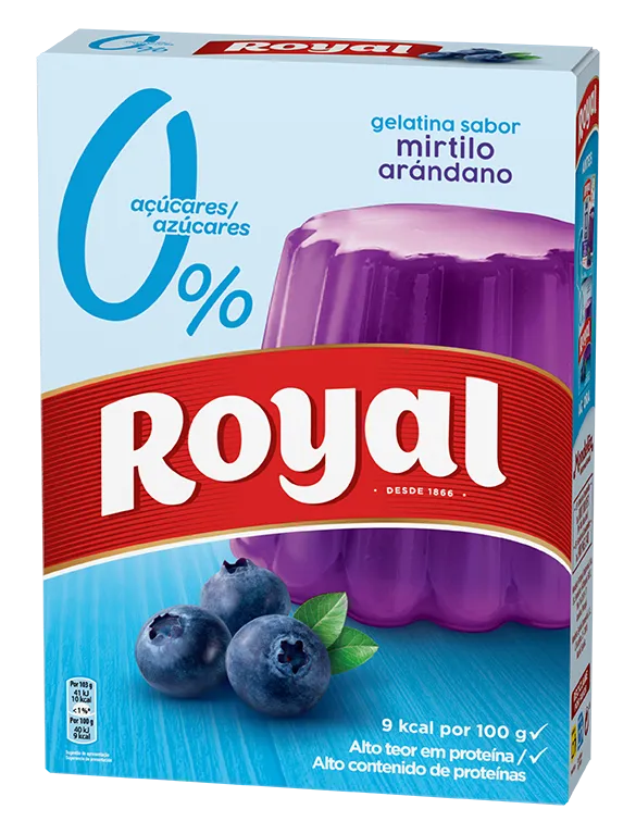 Gelatina em Pó de Mirtilo 0% Açúcar