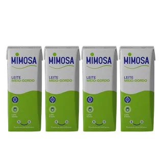 Leite UHT Meio Gordo Pack 4 Mimosa