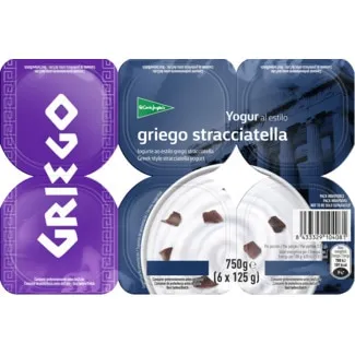 Iogurte Grego de Stracciatella Pack 6 embalagem 125 g - El Corte Inglés