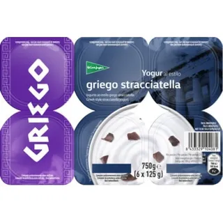 Iogurte Grego de Stracciatella Pack 6 embalagem 125 g - El Corte Inglés
