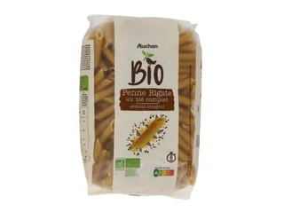 Massa penne rigate Auchan BIO integral 500 g
