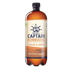 Bebida Kombucha Gengibre e Limão The Gutsy Captain