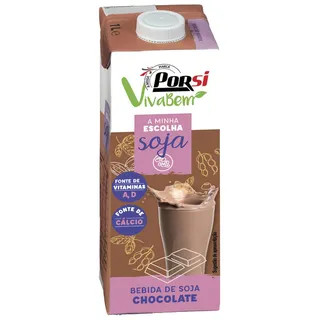 Bebida de Soja Sabor Chocolate 1l Porsi Vivabem