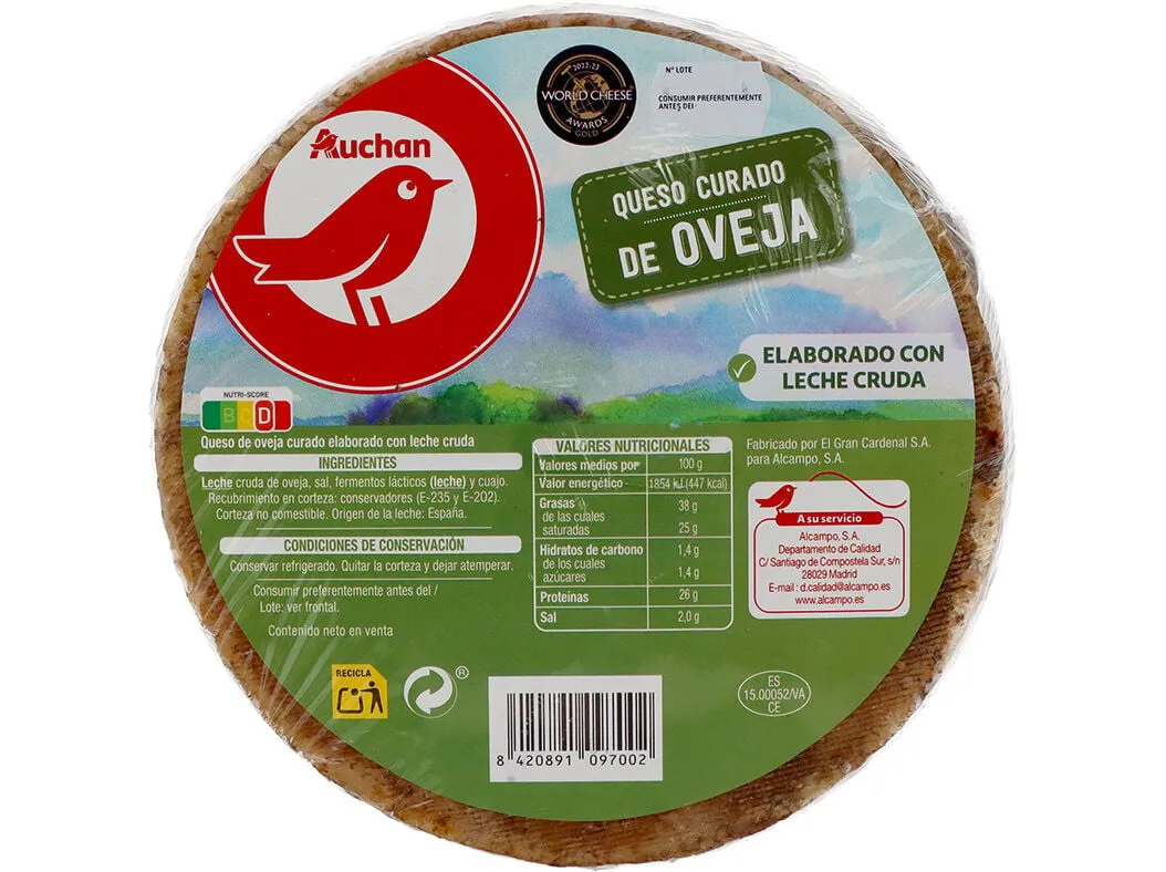 Queijo ovelha curado Auchan kg