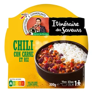 Chili com Carne e Arroz 300g Itinéraire des Saveurs
