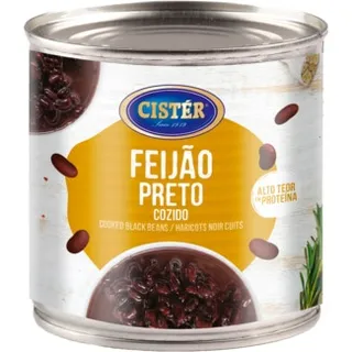 Feijão Preto Cozido lata 420 g - Cistér