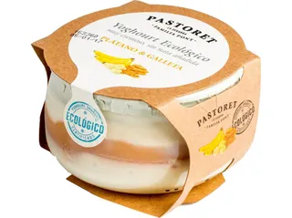 Iogurte Pastoret biológico banana e bolacha 135 g