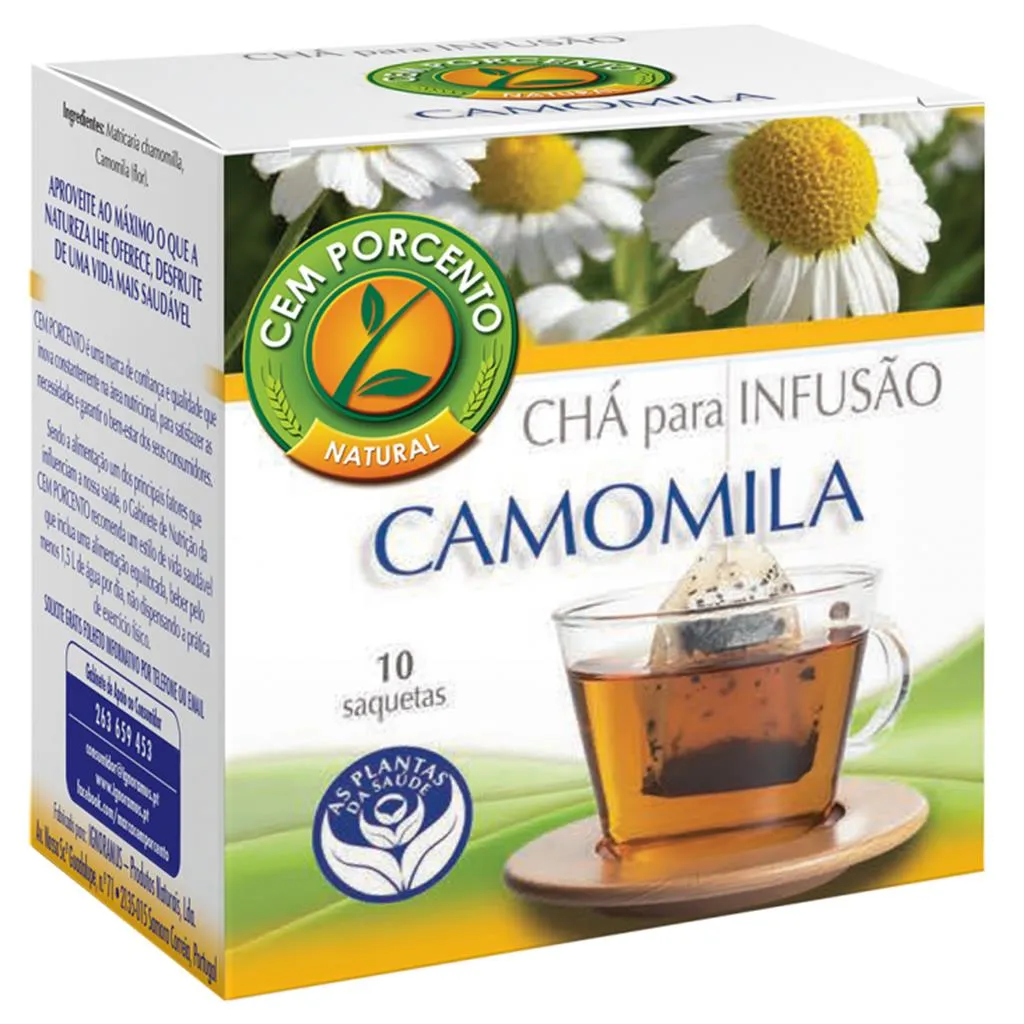 Infusão camomila, embalagem de 10 unidades