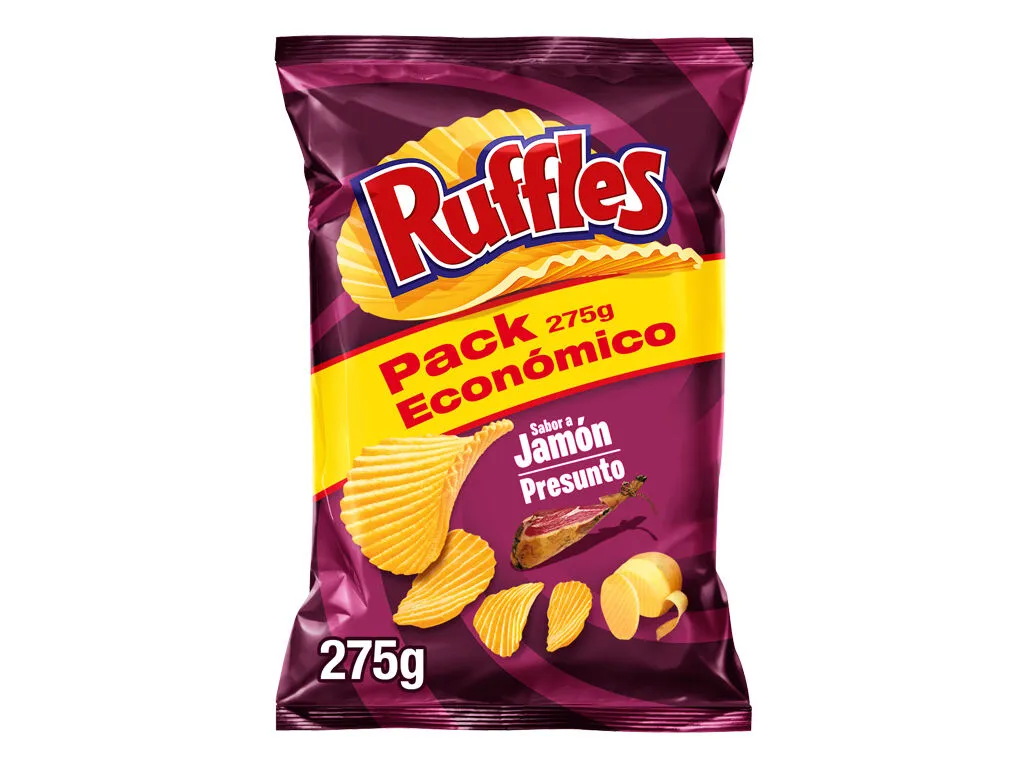 Batatas fritas Ruffles presunto 275