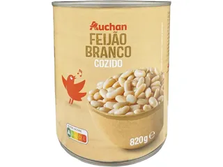 Feijão branco Auchan cozido 820(520)g