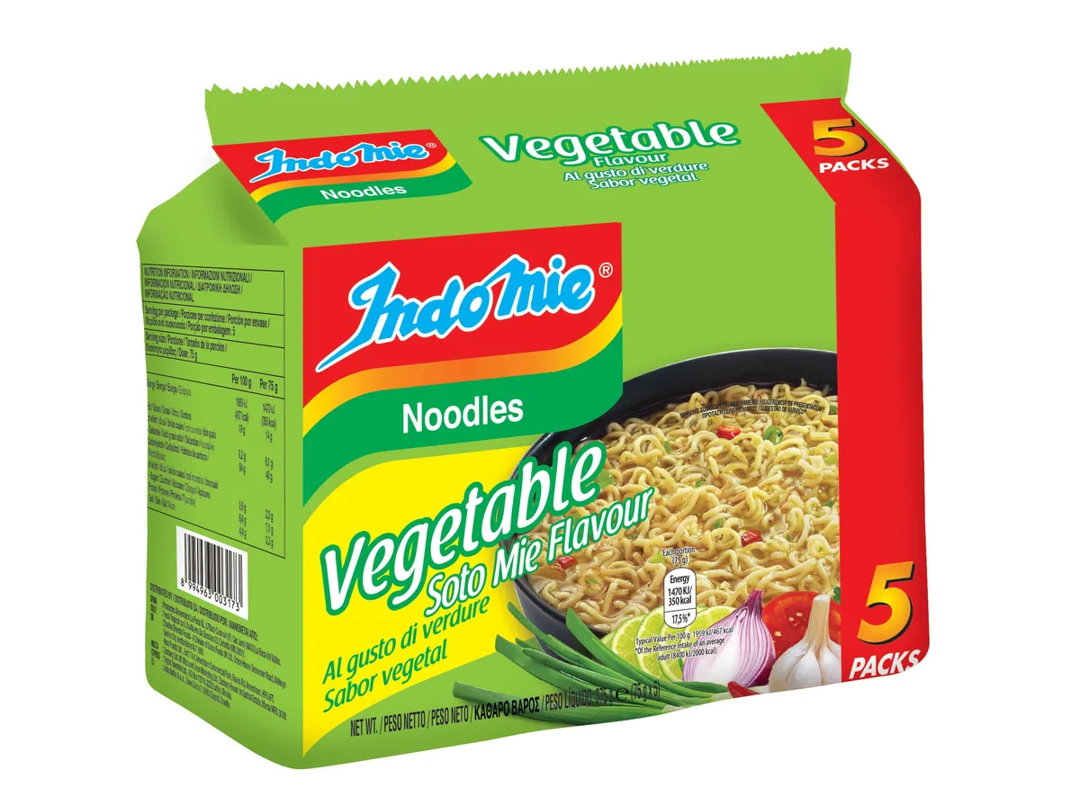 Noodles Indomie vegetais 375 g pack 5
