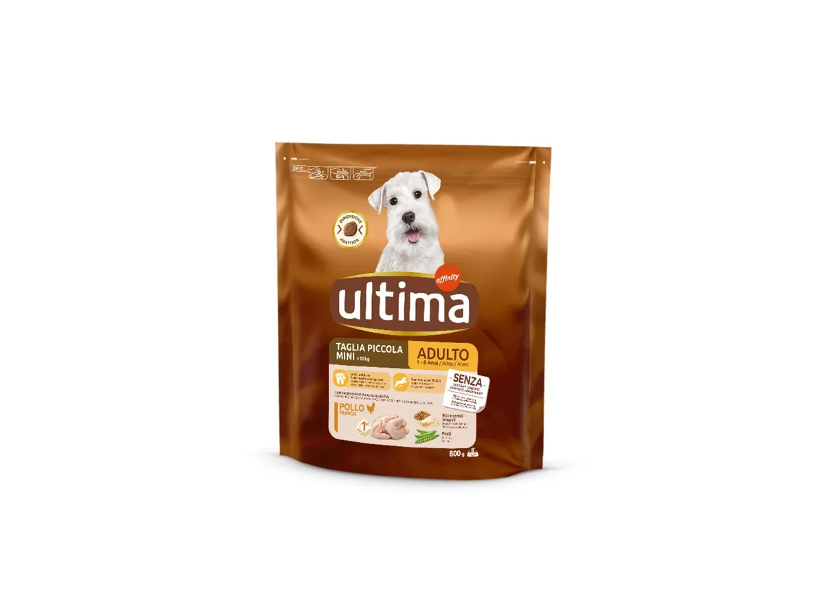 Ração cão mini adulto Ultima frango 800 g