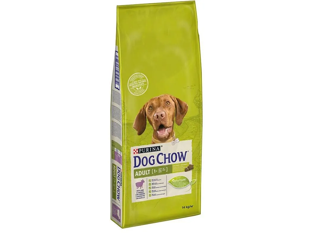 Ração para cão adulto DOG CHOW com borrego 14 kg