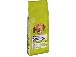 Ração para cão adulto DOG CHOW com borrego 14 kg