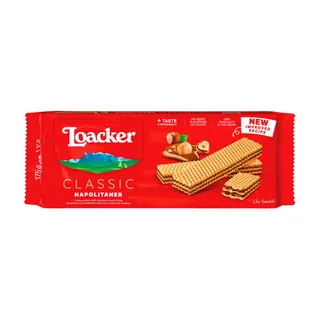 Bolachas Wafers Chocolate e Avelã Loacker