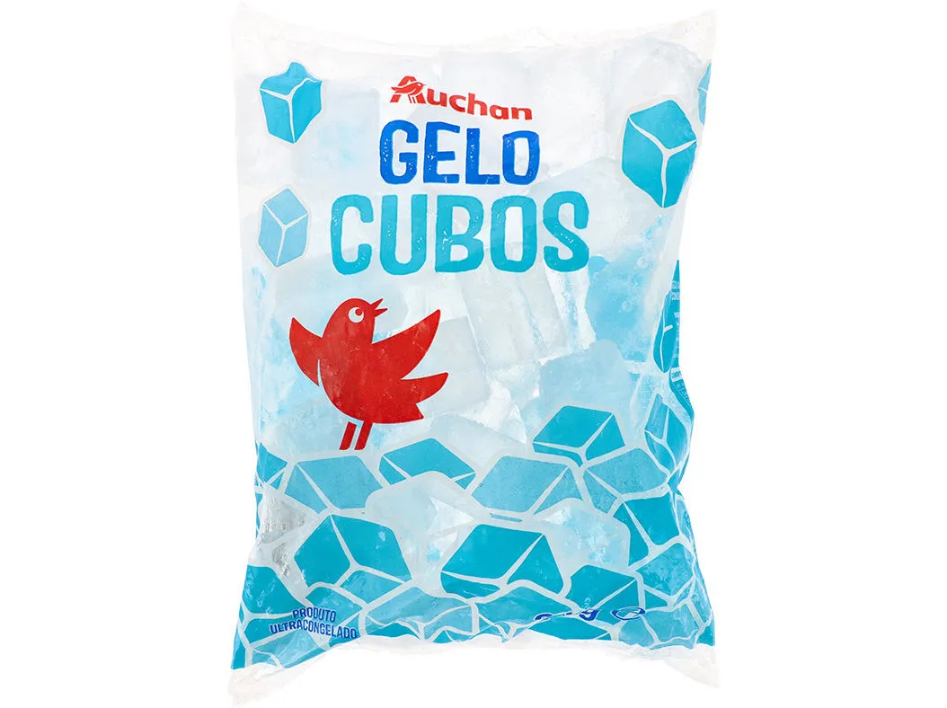 Gelo Auchan em cubos 2 kg