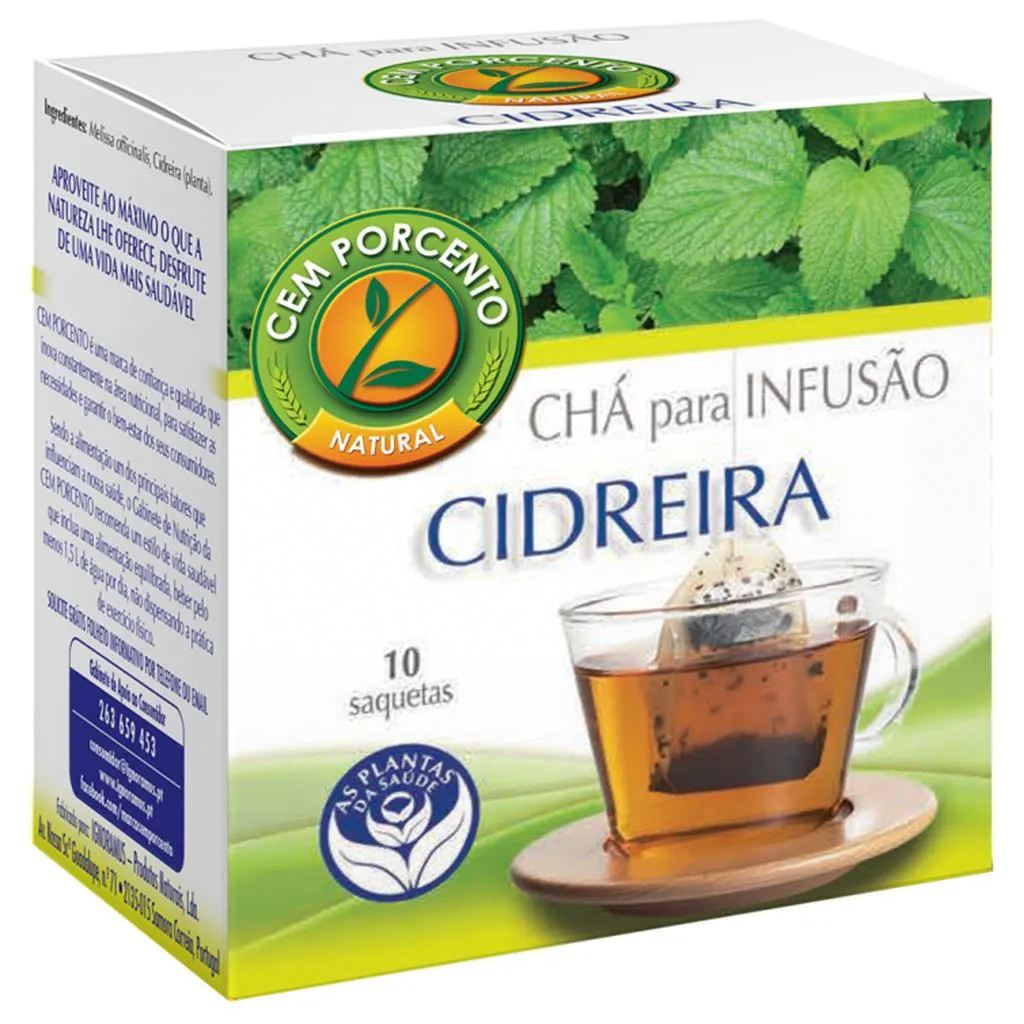 Infusão cidreira, embalagem de 10 unidades