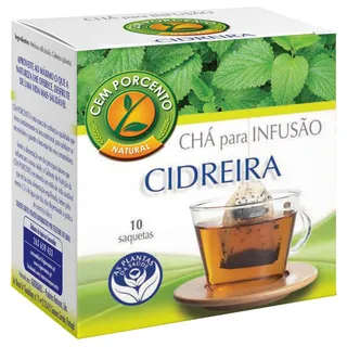 Infusão cidreira, embalagem de 10 unidades Cemporcento