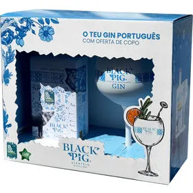 Black Pig Gin Costa Alentejana com Copo