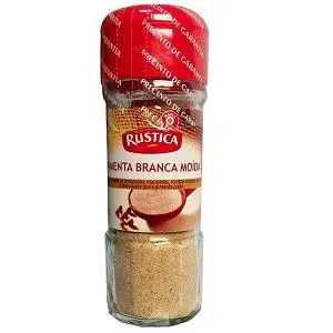 Pimenta Branca Moída Rustica Frasco 40g