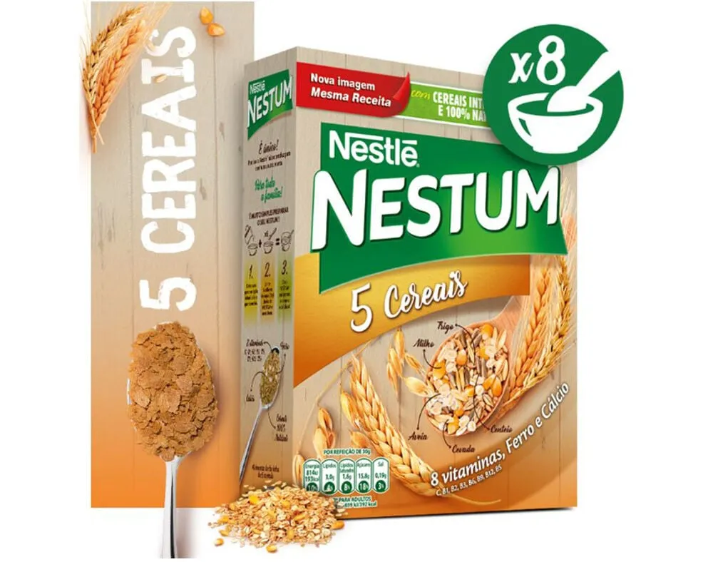 Flocos Nestum 5 cereais com cereais integrais 250 g