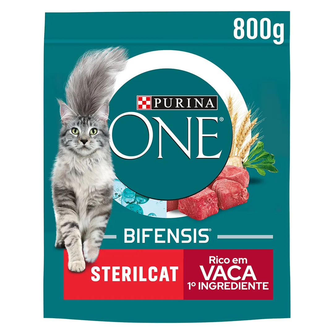 Comida Seca para Gato Esterilizado com Vaca