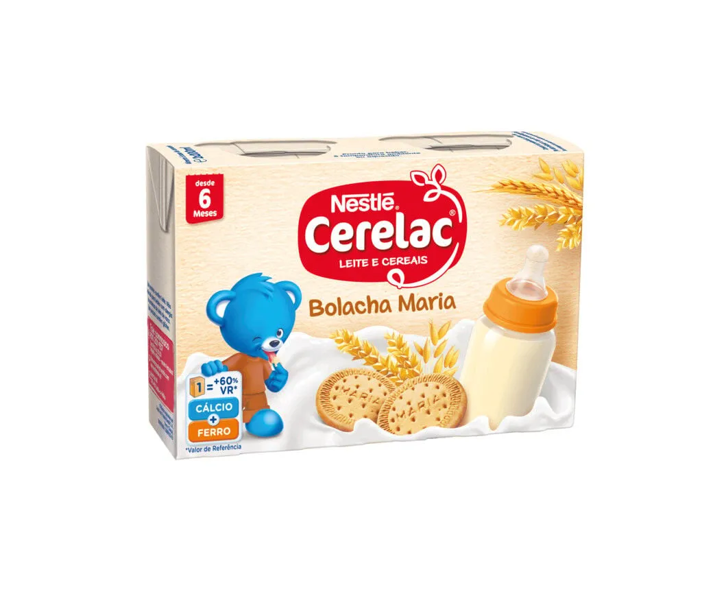 Leite e Cereais com Bolacha Maria