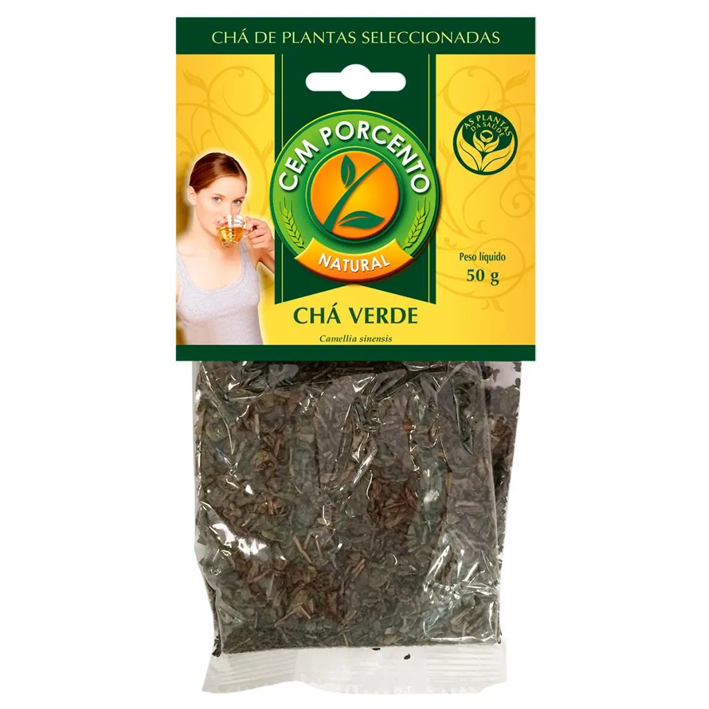 Chá verde, embalagem de 50g