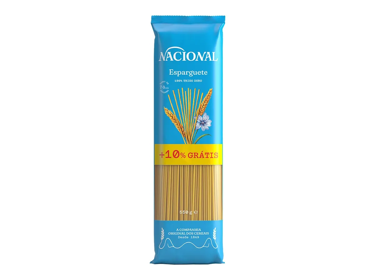 Esparguete Nacional 500 g+10%grátis